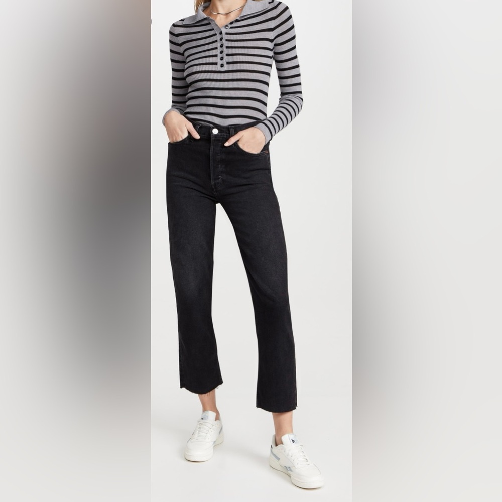 31.  Re/done High Rise Stove Pipe Jeans